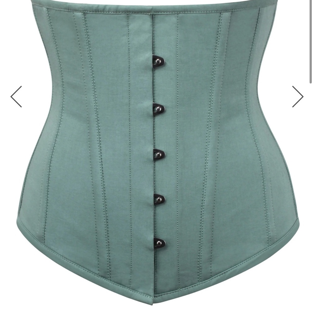 Elegant Sage Colour Underbust Corset